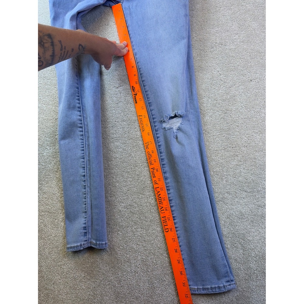 Levis Premium 711 Skinny Jeans‎ Womens 27x32 Light Blue Distressed Denim Pants - Picture 11 of 11